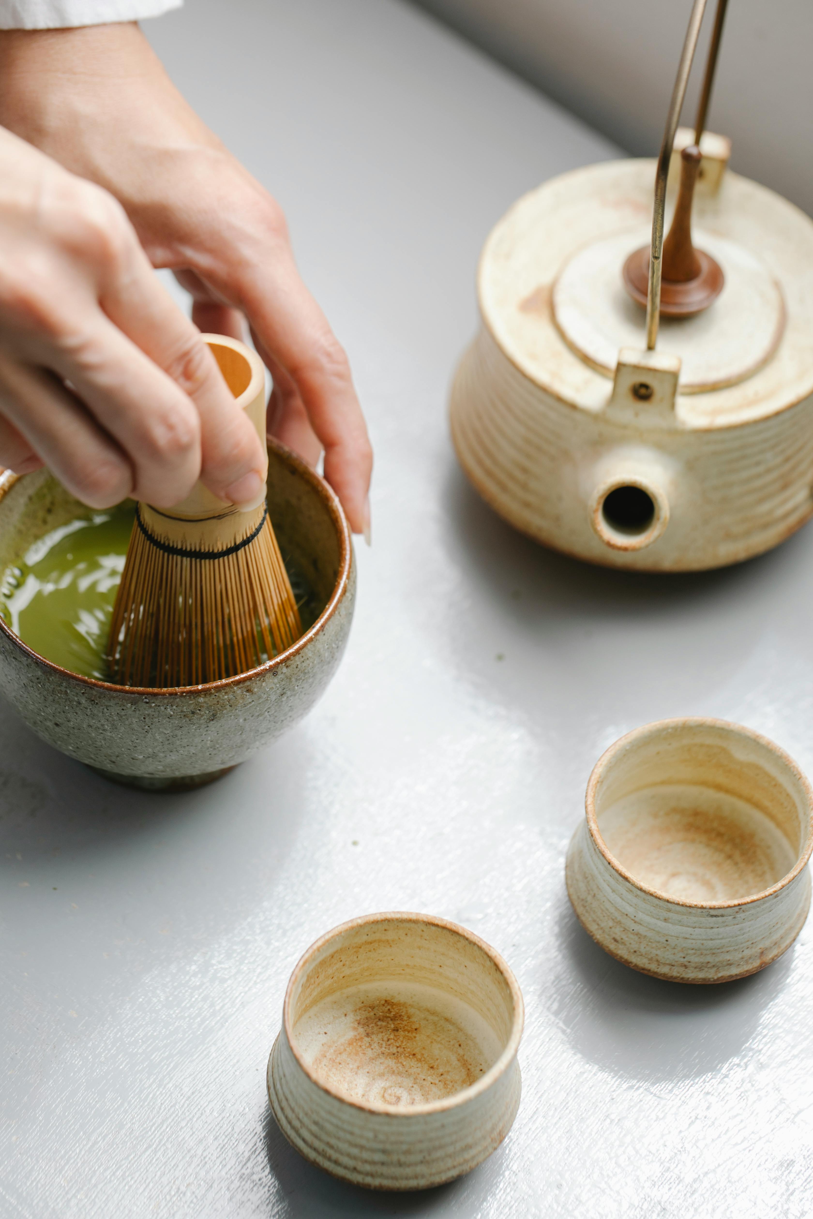 Japanese ceramic vessel detail