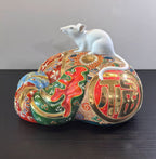Kutani Ware · Auspicious White Mouse Ornament